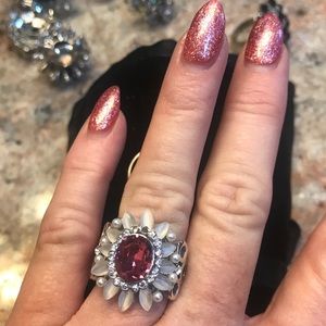 Sterling Pink Topaz Ring 925 NWT size 6